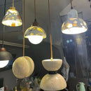 Axyaa Cement Stone Chandelier Nordic Wire Pendant Lamp - Adjustable and Stylish Lighting