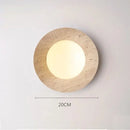 Axyaa Yellow Stone LED Wall Lamp: Modern Wabi Sabi Bedroom Living Room Lighting