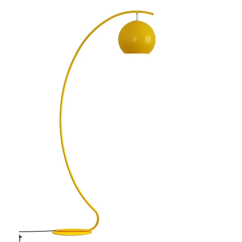 Axyaa Nordic Retro Yellow LED Floor Lamp for Modern Living Room and Bedroom