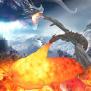 Axyaa Fire Dragon Volcano Moon Light - Kids Night Light for Bedroom, Office, Gifts