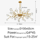 Axyaa Firefly Ceiling Chandelier: Modern G4 LED Indoor Pendant Light Fixture