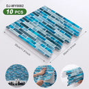 Axyaa 3D Self-Adhesive Wall Tiles, 10pcs, 11.81X11.81In, Splashback Stickers for Home and Indoor Spaces