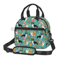 Axyaa Corgi Dogs Thermal Lunch Bag Insulated Tote with Shoulder Strap