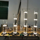 Axyaa Nordic Glass Floor Lamp Bamboo Joint Led Table Lamps