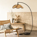Axyaa Rattan LED Floor Lamp Nightlight for Home Decor Living Room Bedroom