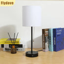 Axyaa Touchable LED Desk Lamp, USB, Three-Level Dimming, Fabric Decorative Bedlight
