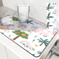 Axyaa Cartoon Building Kitchen Drying Mat