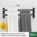 Axyaa Wall-mounted Triple-layer Towel Holder for Bathroom Storage