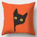 Axyaa Little Black Cat Pillowcase Set, 17.7" Sofa Pillowcase, Home Decor, Single-sided Print