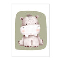 Axyaa Cute Animal Canvas Print Nursery Wall Art for Baby Kids Room