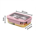 Axyaa Lunch Box Set: Leakproof, Microwave Safe, Divided, for Office Workers, Picnic, Camping