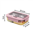 Axyaa Lunch Box Set: Leakproof, Microwave Safe, Divided, for Office Workers, Picnic, Camping