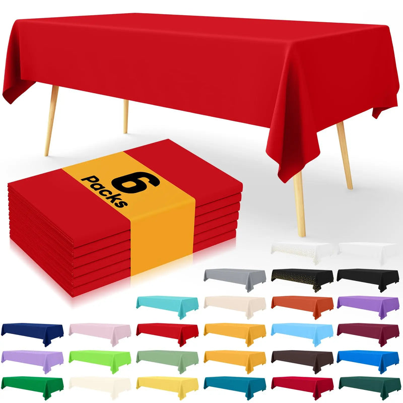 Axyaa Waterproof Plastic Table Covers 54X108inch