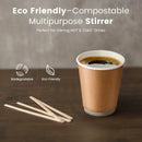 Axyaa Wooden Coffee Stirrers 100PCS for Drinks, Ice Cream Bars, Treats