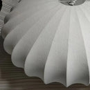 Axyaa Silk Pendant LED Chandelier: Handmade, Wabi-sabi Style for Elegant Dining Room Lighting