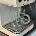 Axyaa Glittered Handle Glass Mug Cup with Bow Print - 500ml Glassware