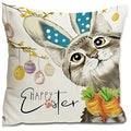 Easter Puppy Cat Egg Pattern Pillowcase - Axyaa Brand Home Decoration
