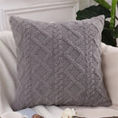 Axyaa Cotton Throw Pillow Cover 45x45cm Solid Sofa Cushion Case - Home Bedroom Decor
