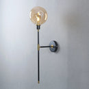 Axyaa Modern Black Iron Glass Ball Wall Lamp for Living Room Bedroom Decor