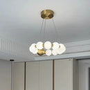 Axyaa Luxury Gold LED Pendant Chandelier for Dining Room & Bedroom