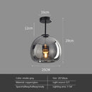 Axyaa Nordic Retro Glass Ceiling Lamp LED Pendant Chandelier for Luxe Home Decor