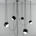 Axyaa Modern Industrial Spider Drum Chandelier LED Ceiling Light