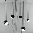 Axyaa Modern Industrial Spider Drum Chandelier LED Ceiling Light