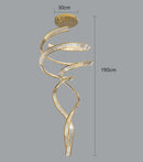 Axyaa Crystal Chandelier Stair Pendant Living Room Lighting Home Interior Light