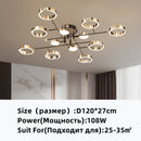 Axyaa Modern Luxury Chandelier Aluminum Remote Control Pendant Lights Crystals Home Decor