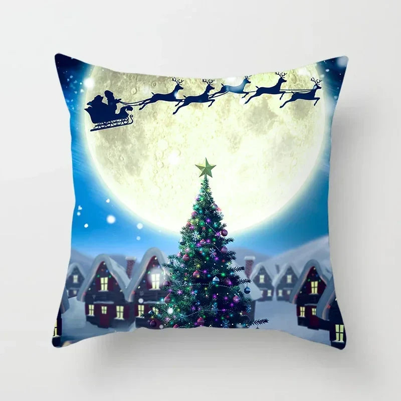 Axyaa Christmas Tree Throw Pillow Cover - Festive Home Decor