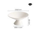 Axyaa White Ceramic High Footed Plate: Elegant Tableware for Molecular Cuisine & Desserts.