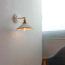 Axyaa Nordic Ceramic LED Wall Sconce with Pull Chain Switch