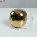Axyaa Golden Electroplated Ceramic Spherical Bowl with Lid - Restaurant Dessert Soup Steamed Egg Bowl