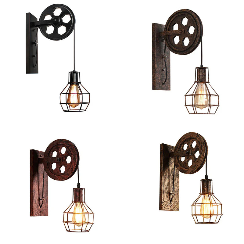 Axyaa Rustic Metal Wall Sconce Light Fixture for Home, Bar, Restaurant