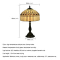 Axyaa Glass Table Lamp: Contemporary LED Tiffany Desk Light for Modern Decor