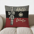 Axyaa Christmas Trees & Snowflakes Decorative Pillow Cover for Sofa, Bedroom, Car