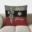 Axyaa Christmas Trees & Snowflakes Decorative Pillow Cover for Sofa, Bedroom, Car
