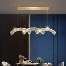 Axyaa Crystal Chandeliers: Modern LED Ceiling Hanging Lights for Living Room