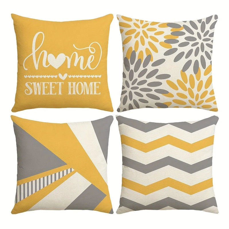 Axyaa Geometric Pattern Printed Pillowcase for Stylish Home Décor