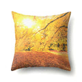 Axyaa Yellow Plant Landscape Print Decorative Cushion Cover 45X45CM
