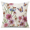Colorful Flowers & Insects Pillow Covers by Axyaa - Sofa Bedroom Car Cushion Cover