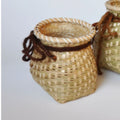 Axyaa Round Bamboo Woven Baskets: Decorative Lightweight Rattan Home Wedding Supplies