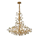 Axyaa Brass Crystal Branch Chandelier for Living, Dining, Bedroom - Creative Tree Art