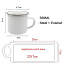 Axyaa Custom Enamel Mug - 350ml Personalized Office Cup with Logo and Text