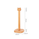 Axyaa Wooden Paper Towel Holder, Cartoon Lazy Rag Kitchen Rack