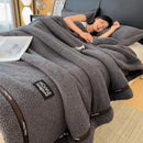 Axyaa Class A Thickened Fleece Sofa Blanket - Multi-functional Coral Fleece