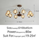 Axyaa Vintage Style LED Chandelier for Living Room, Bedroom, and Study Room