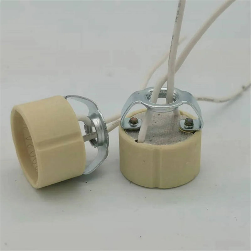 Axyaa GU10 Ceramic Socket Holder with Metal Bracket - Pack of 20