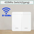 Axyaa Wireless RF 433Mhz Wall Switch 1/2/3 Gang LED Panel Remote Control 10A 100-240V