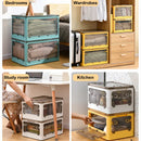 Axyaa Stackable Storage Box with Wheels - Outdoor Organizer for Clothes, Toys, Books